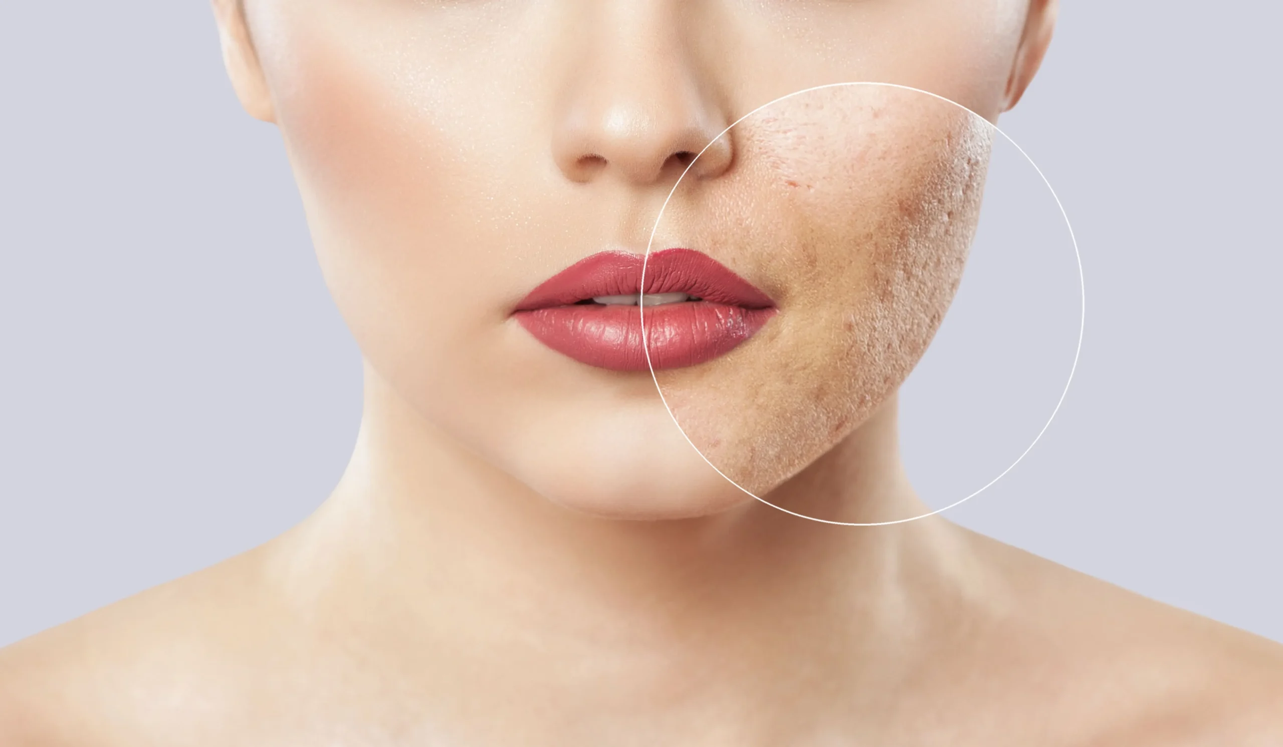 Image of a person receiving scar treatment at a clinic in Dubai, showcasing before and after results